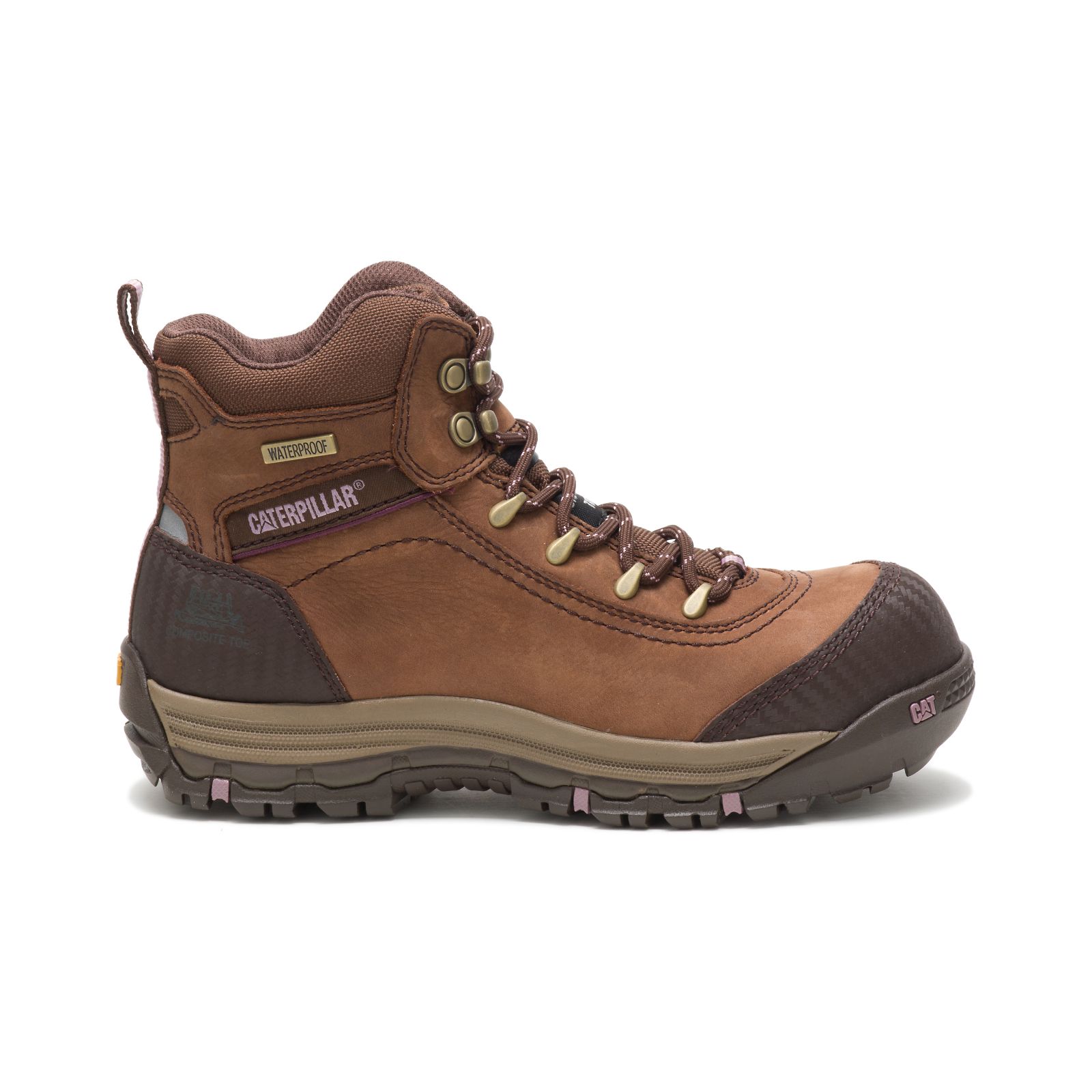 Caterpillar Ally Waterproof Composite Toe Women's Work Boots Brown | Cat-715498