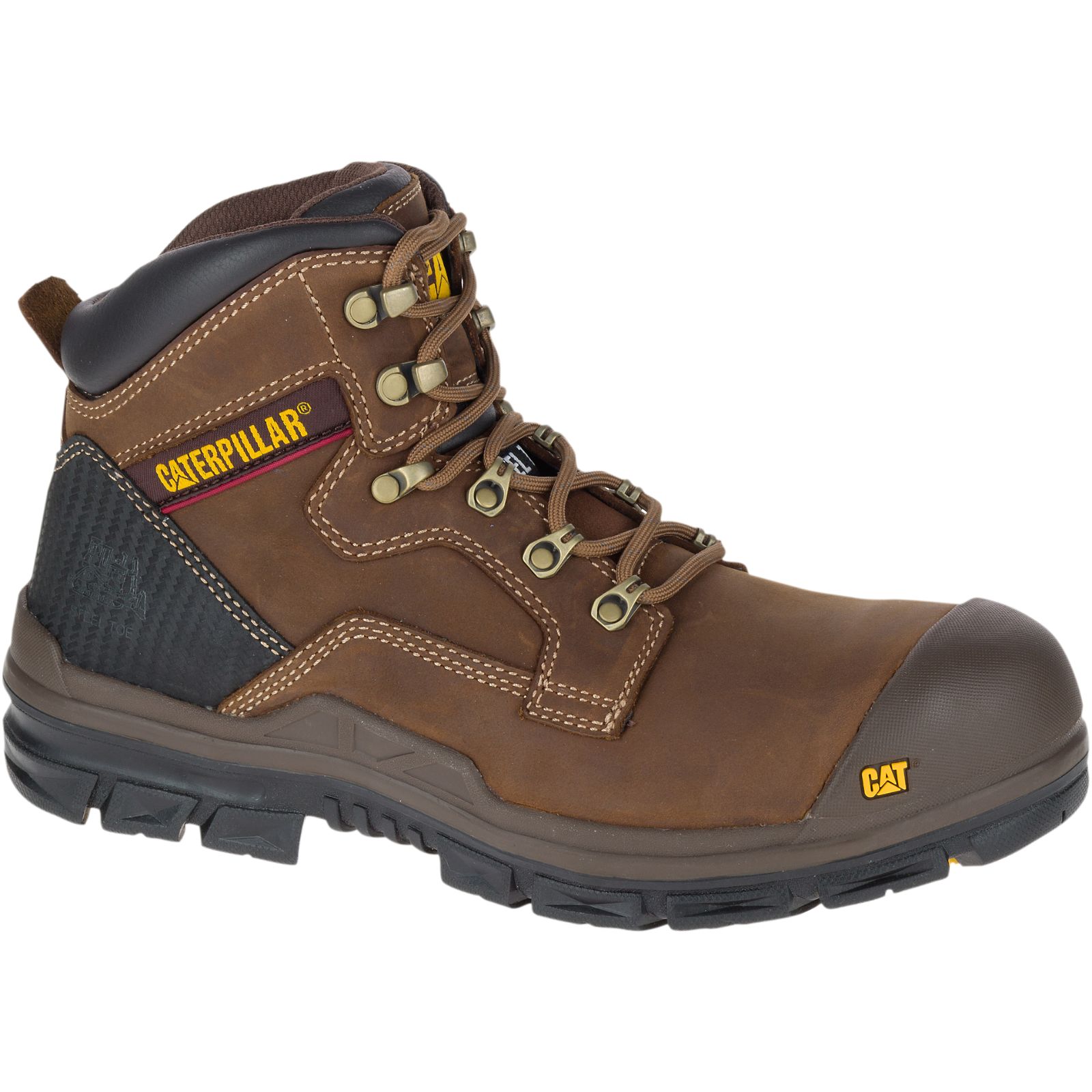 Caterpillar Bearing S3 Water Resistant Hro Src Steel Toe Men's Work Boots Brown | Cat-856203