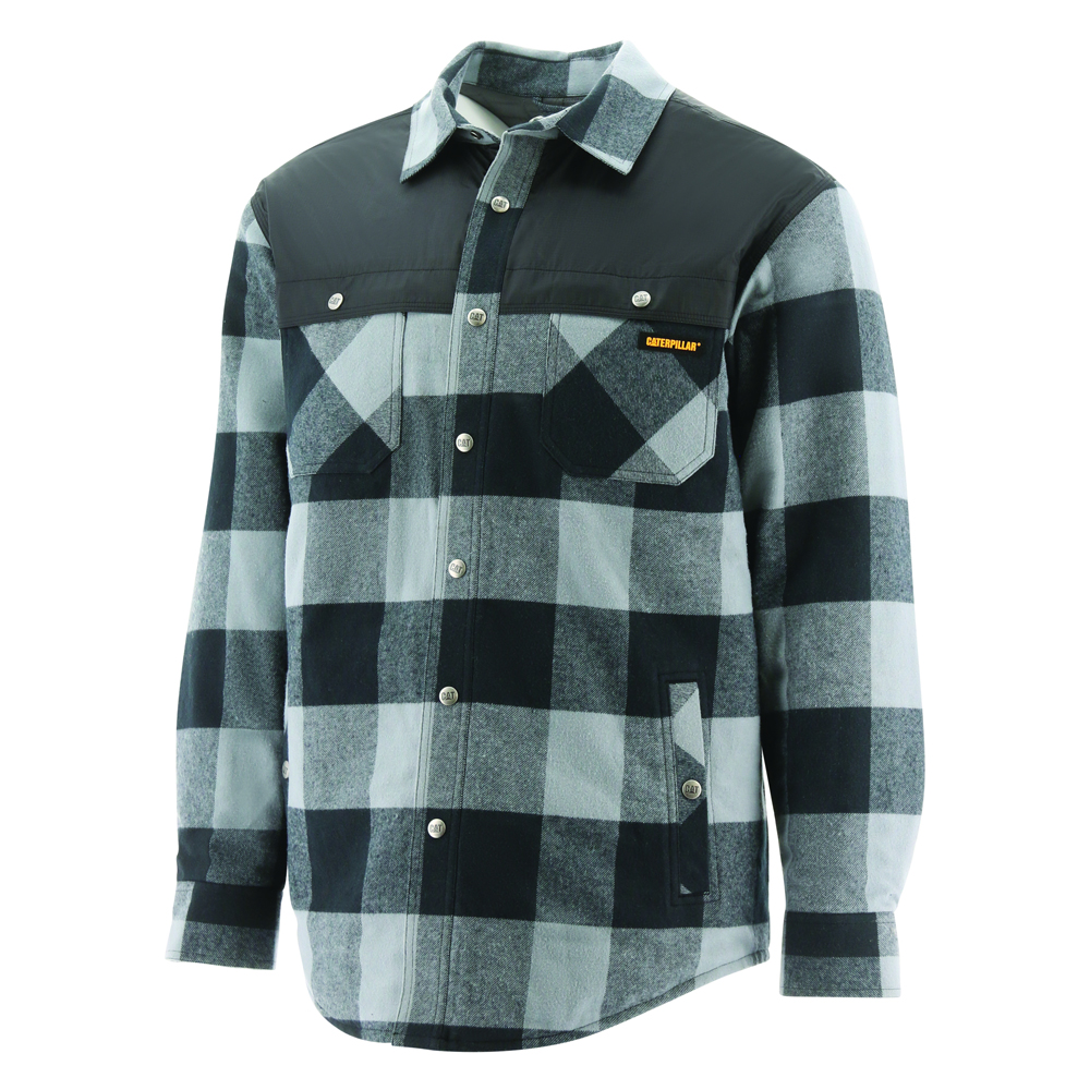 Caterpillar Block Insulated Shirt Men's Jackets Olive | Cat-019384