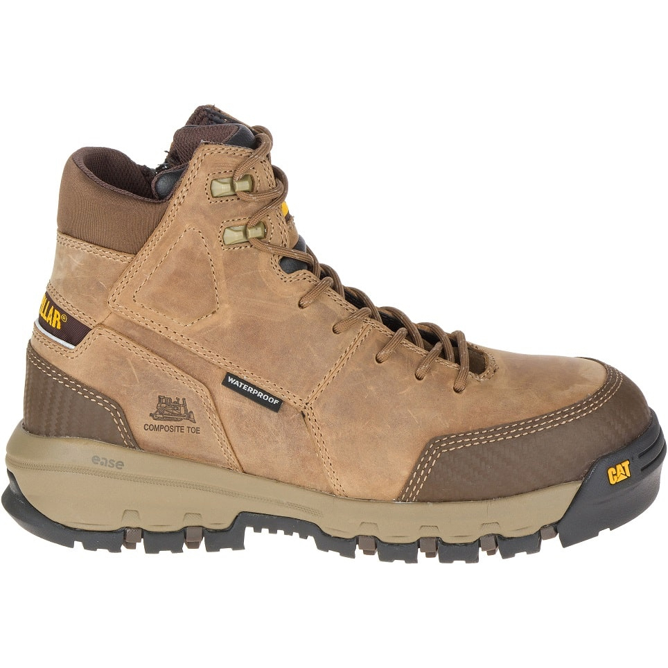 Caterpillar Device Waterproof Ct Men's Work Boots Dark Beige | Cat-143570
