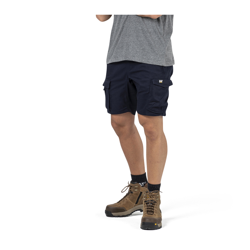 Caterpillar Diesel Men's Work Shorts Navy | Cat-728043