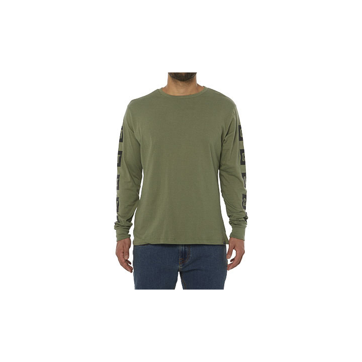 Caterpillar Earth L/S Graphic Men's T-Shirts Green | Cat-124630