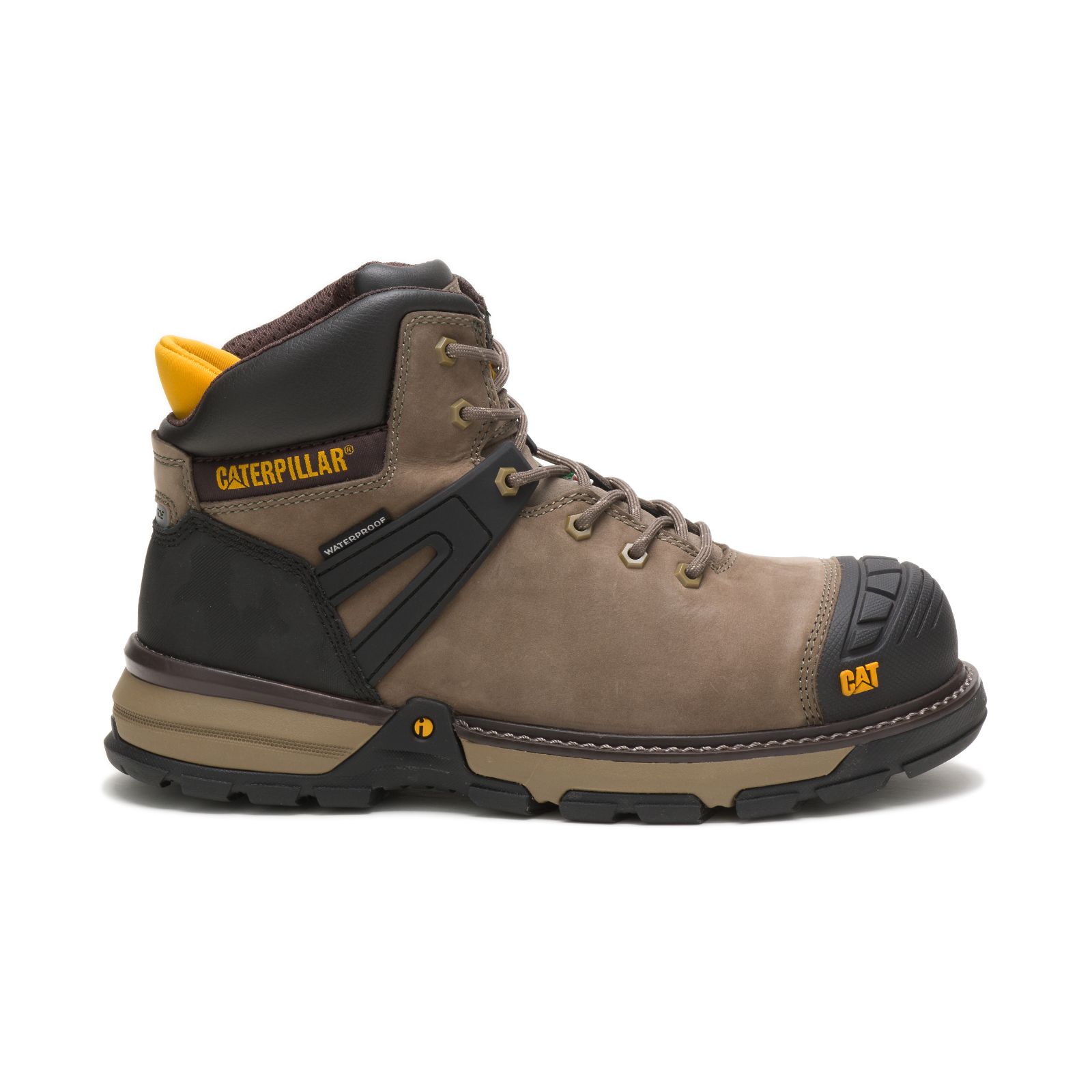 Caterpillar Excavator Superlite Waterproof Nano Toe Csa Men's Work Boots Brown/Black | Cat-285109