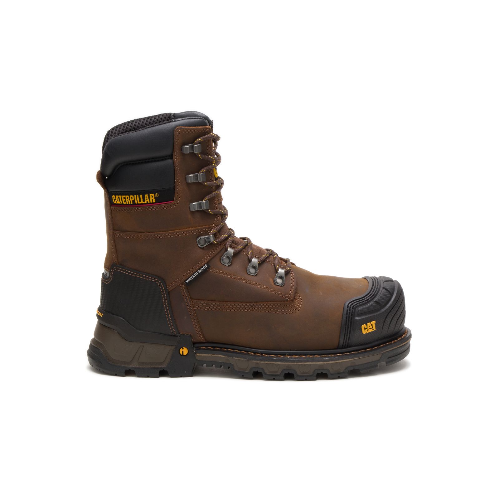 Caterpillar Excavator Xl 8" Waterproof Thinsulate™ Composite Toe Men's Work Boots Dark Brown | Cat-1