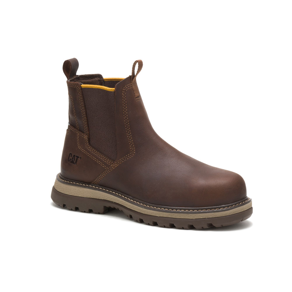 Caterpillar Fairbanks Chelsea St Men's Safety Boots Brown | Cat-385796
