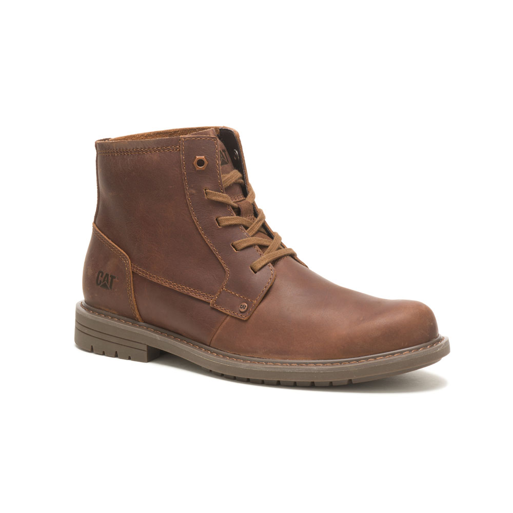 Caterpillar Fluctuate Hi Men's Work Boots Brown | Cat-641075
