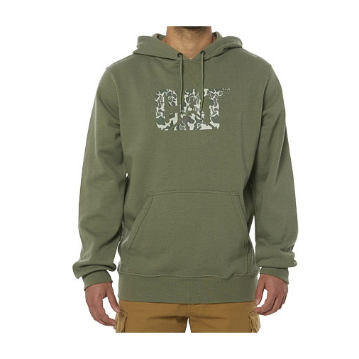 Caterpillar Foundation Hooded Sweatshirt Men's Hoodies Green | Cat-395476