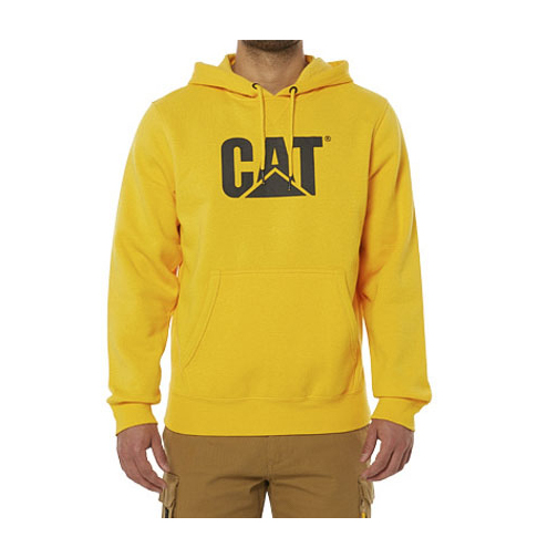 Caterpillar Foundation Hooded Sweatshirt Men's Hoodies Yellow | Cat-481067