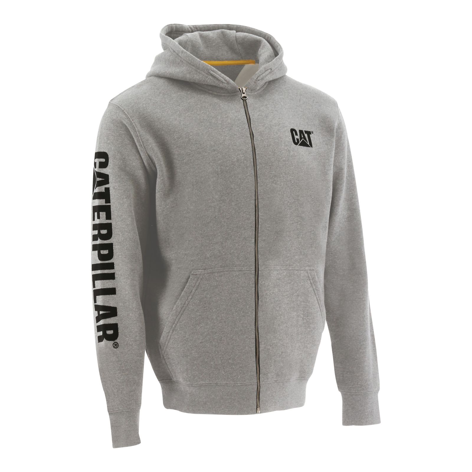 Caterpillar Full Zip Hooded Men's Sweatshirts Light Grey | Cat-401958