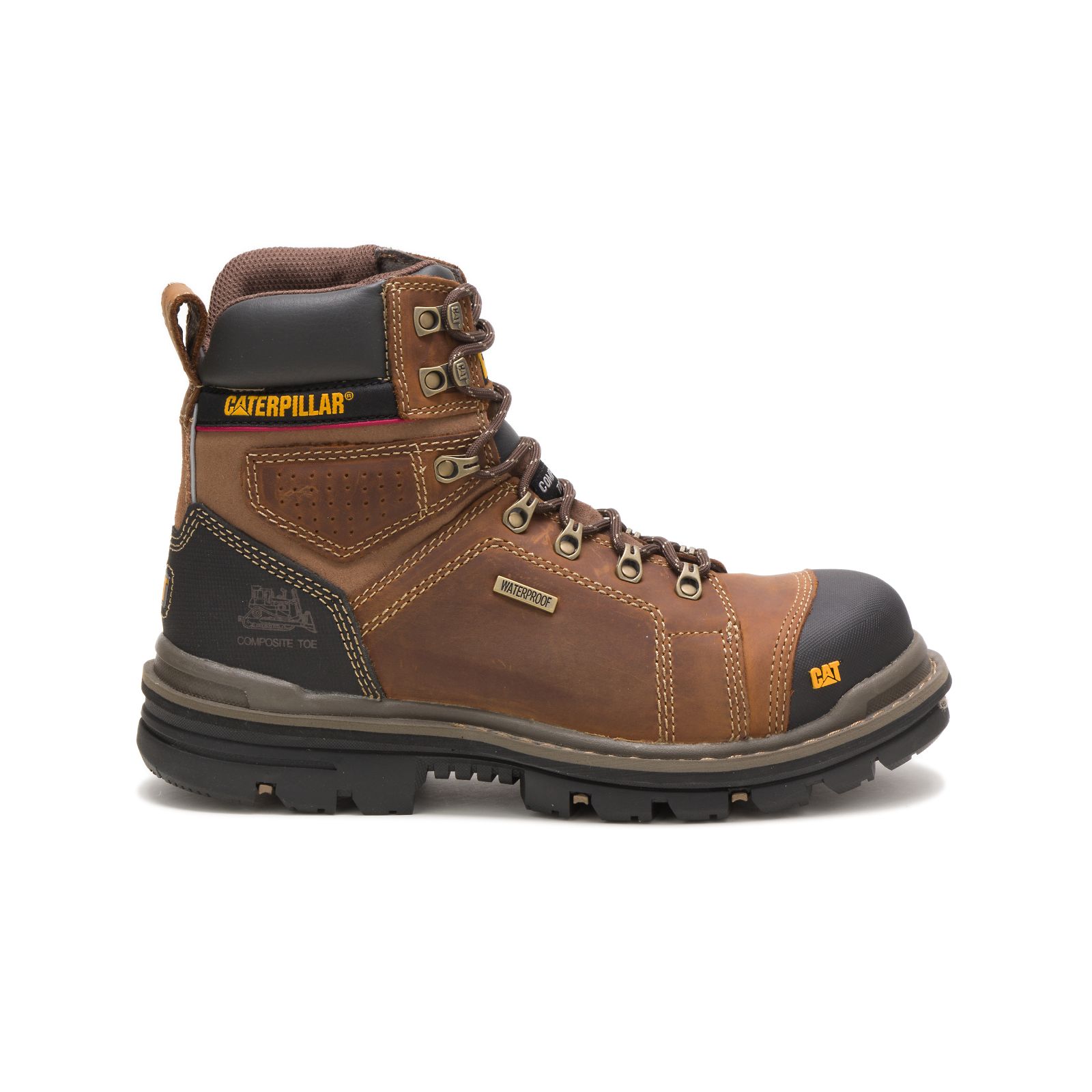 Caterpillar Hauler 6" Waterproof Composite Toe Men's Work Boots Dark Beige | Cat-245760