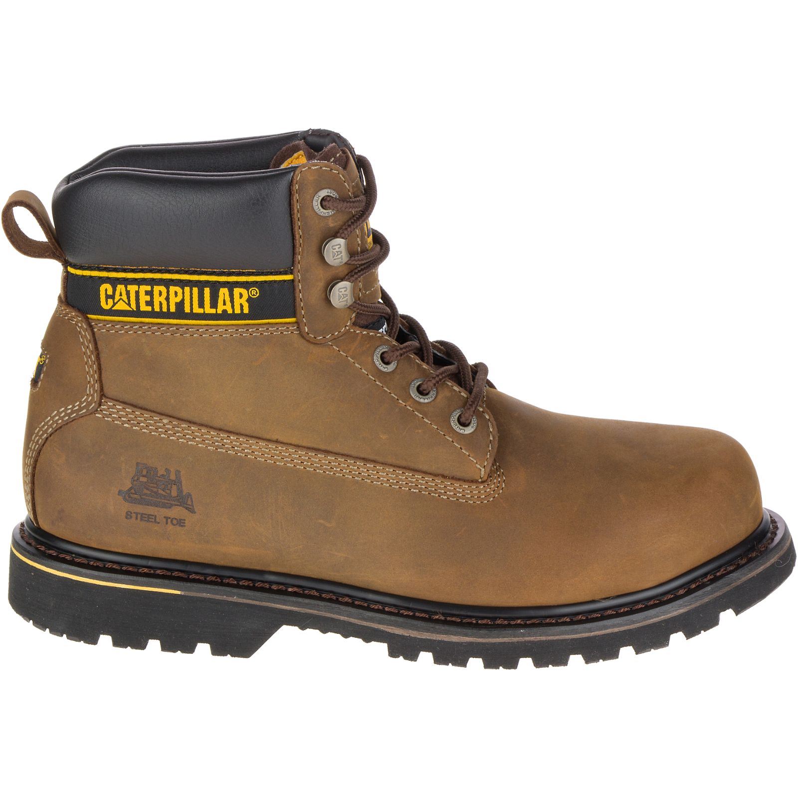 Caterpillar Holton Steel Toe S3 Hro Src Men's Work Boots Dark Brown | Cat-349205