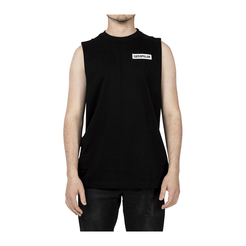 Caterpillar Icon Muscle Men's Tank Black | Cat-386247