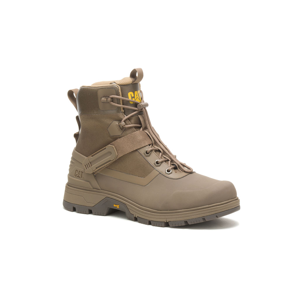 Caterpillar Leverage Buckle Men's Hiking Boots Khaki | Cat-735281
