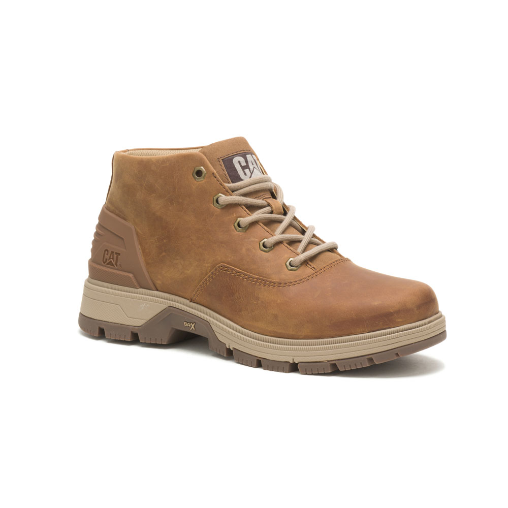 Caterpillar Leverage Men's Chukka Boots Dark Beige | Cat-960314