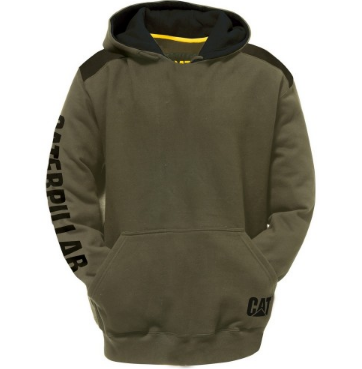 Caterpillar Logo Panel Hooded Sweat Men's Hoodies deep | Cat-053289