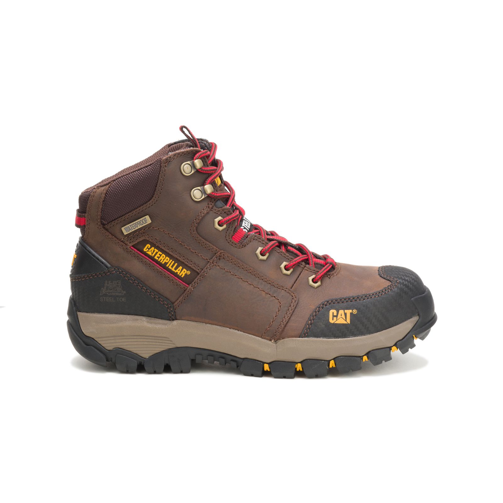 Caterpillar Navigator Mid Waterproof Steel Toe Men's Work Boots Brown | Cat-028913