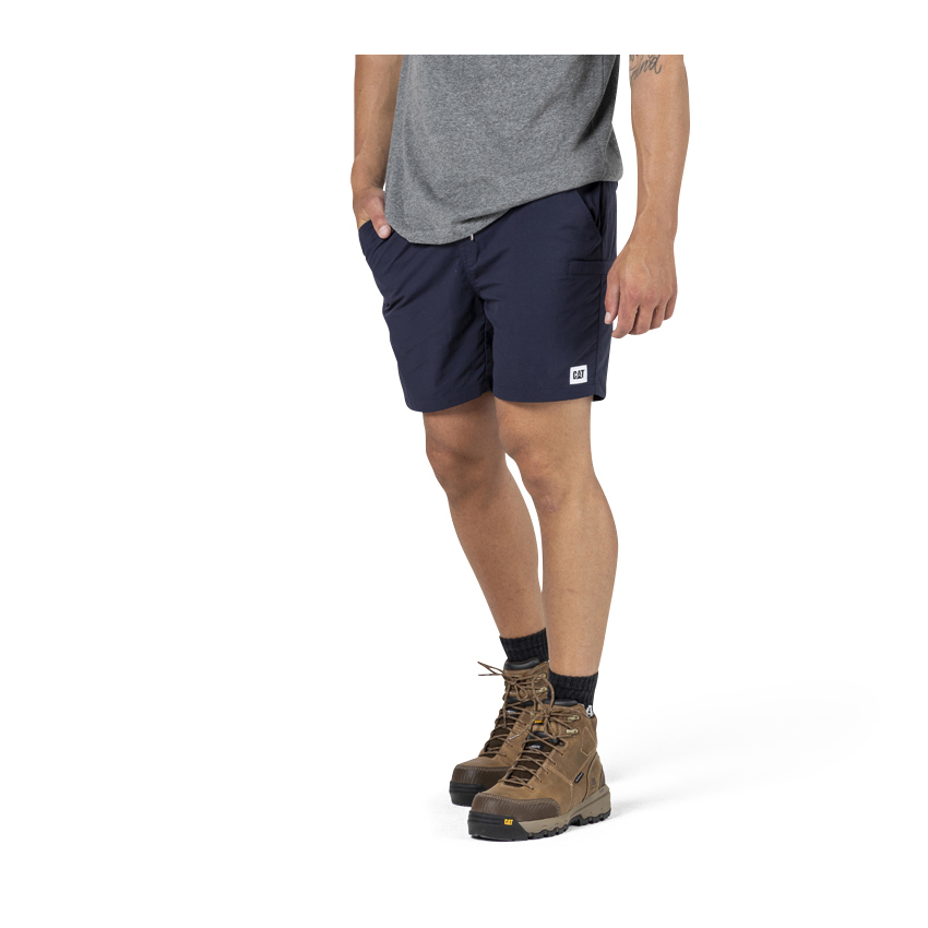 Caterpillar Nylon Men's Work Shorts Navy | Cat-507148