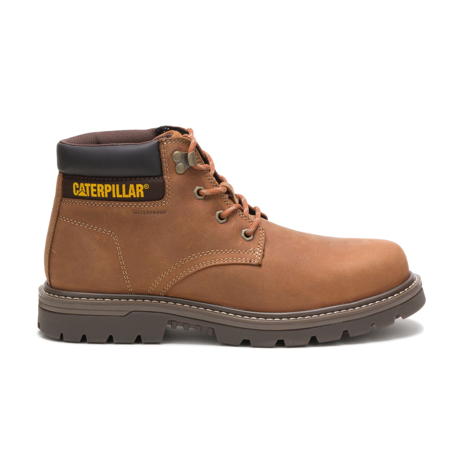 Caterpillar Outbase Waterproof Steel Toe Men's Work Boots Brown | Cat-638795