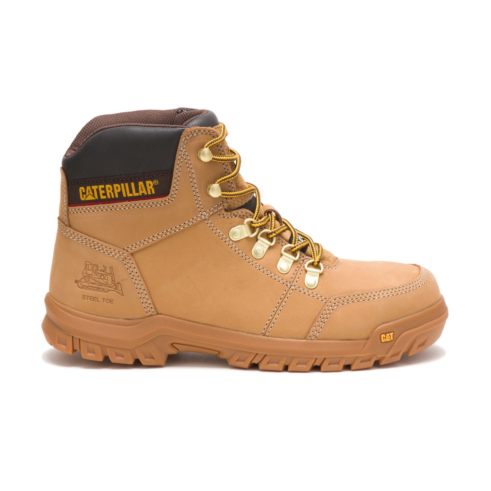 Caterpillar Outline Steel Toe Men's Work Boots Orange | Cat-074635