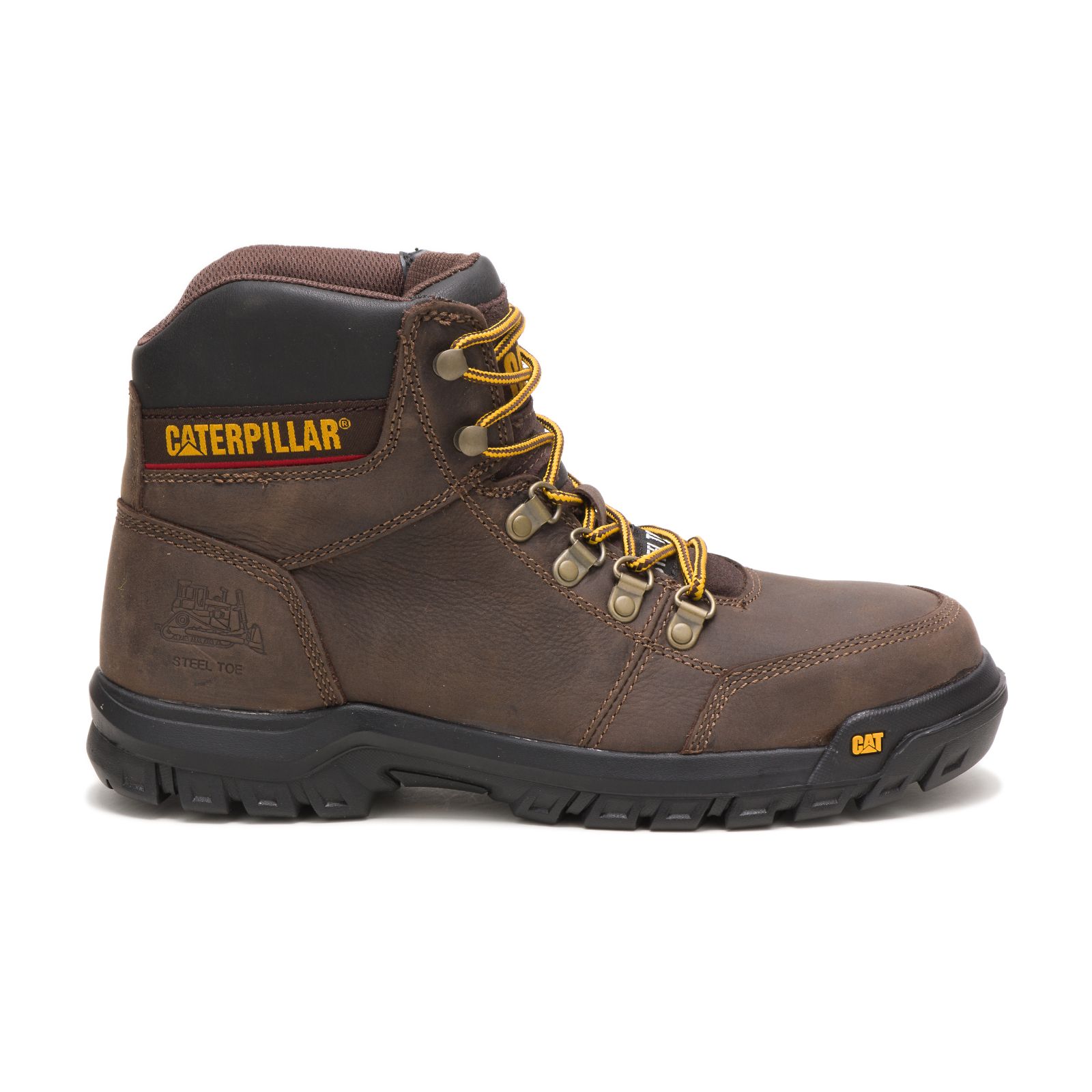 Caterpillar Outline Steel Toe Men's Work Boots Brown | Cat-378504