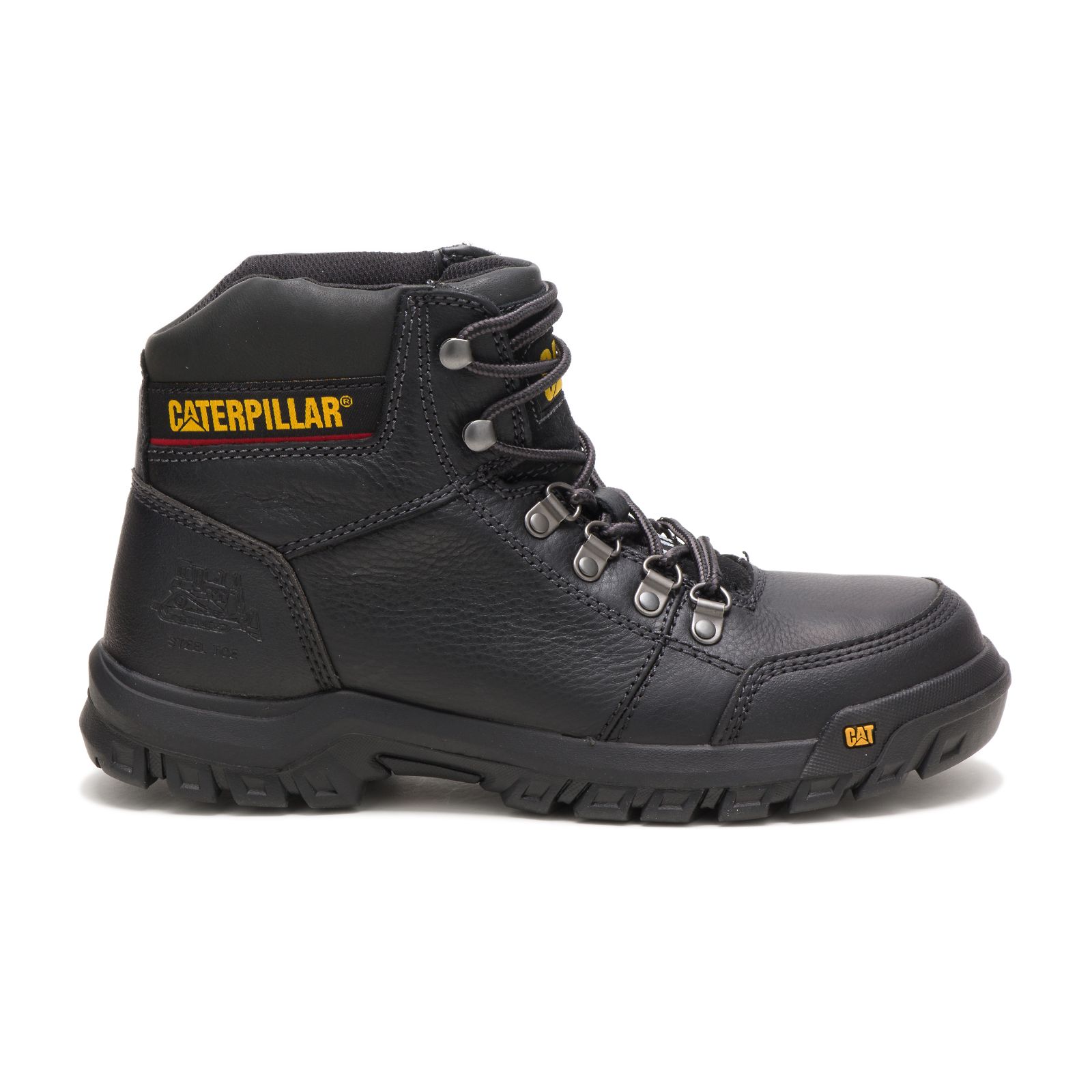 Caterpillar Outline Steel Toe Men's Work Boots Black | Cat-452096