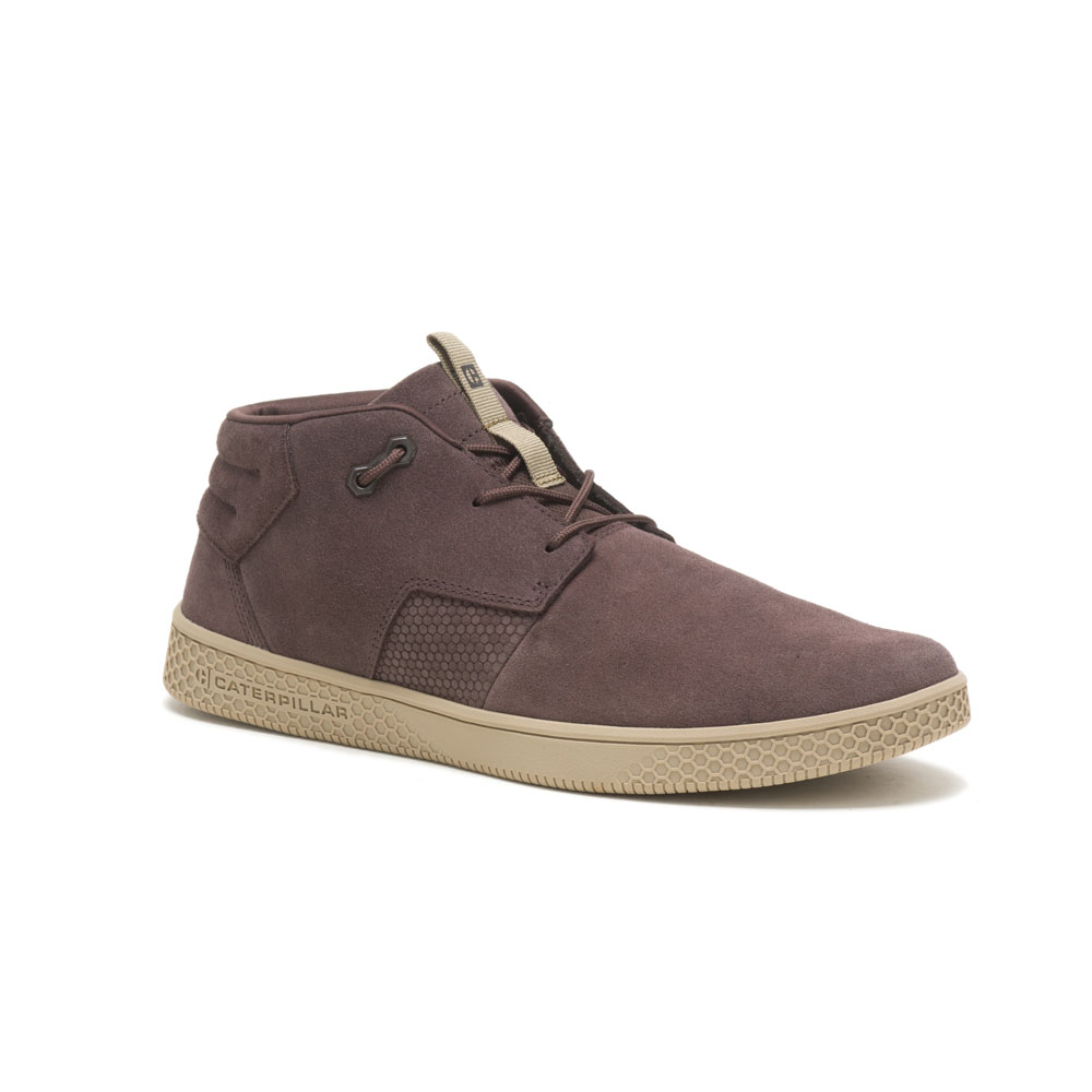 Caterpillar Pause Mid Men's Sneakers Coffee | Cat-825049