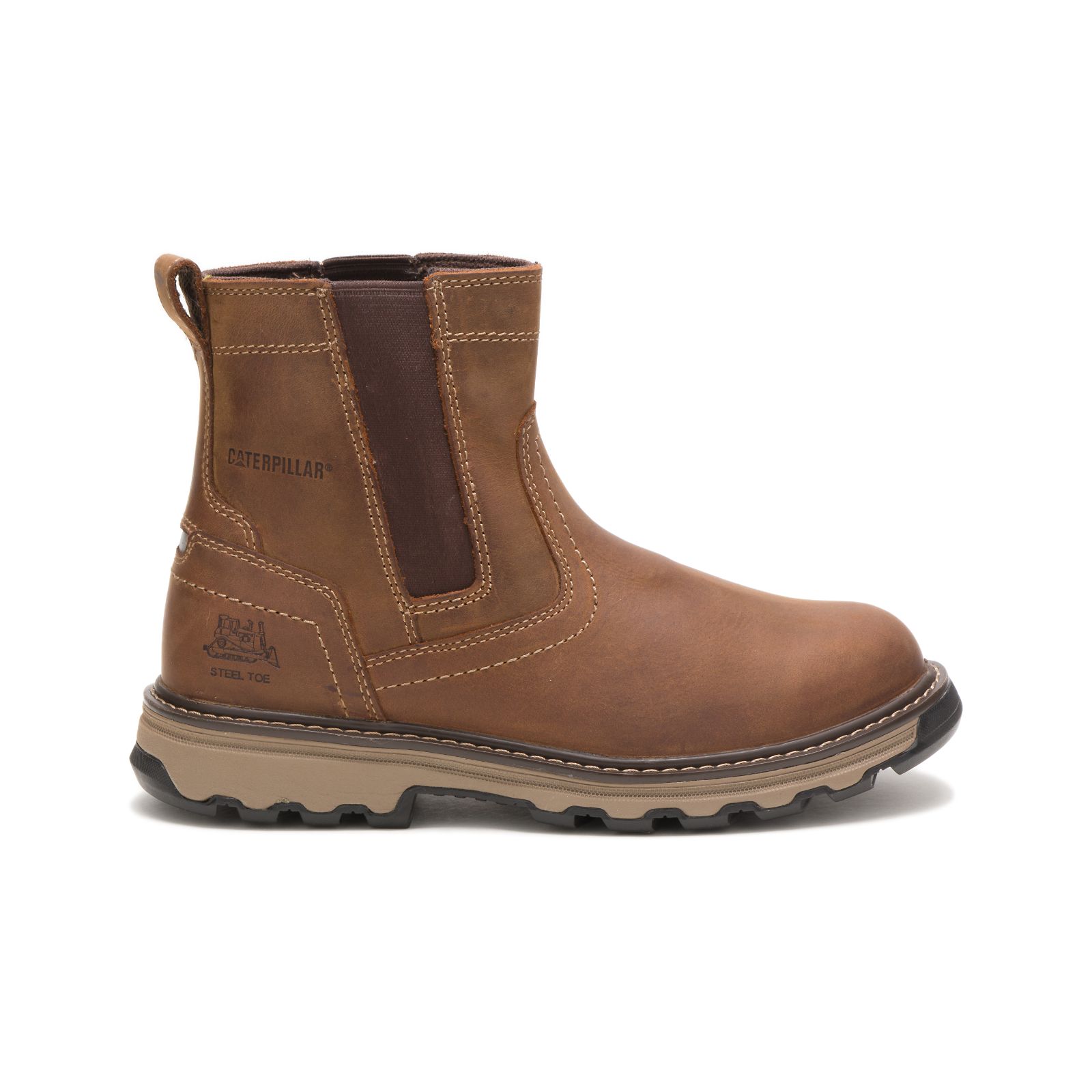 Caterpillar Pelton Steel Toe Men's Steel Toe Boots Brown | Cat-712049