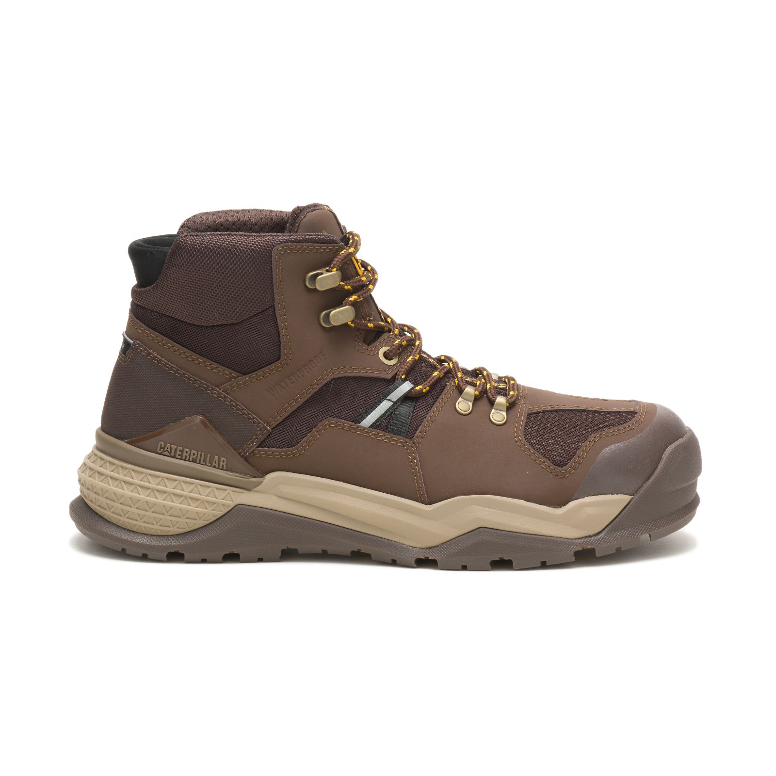 Caterpillar Provoke Mid Waterproof Alloy Toe Men's Work Boots Chocolate | Cat-892167