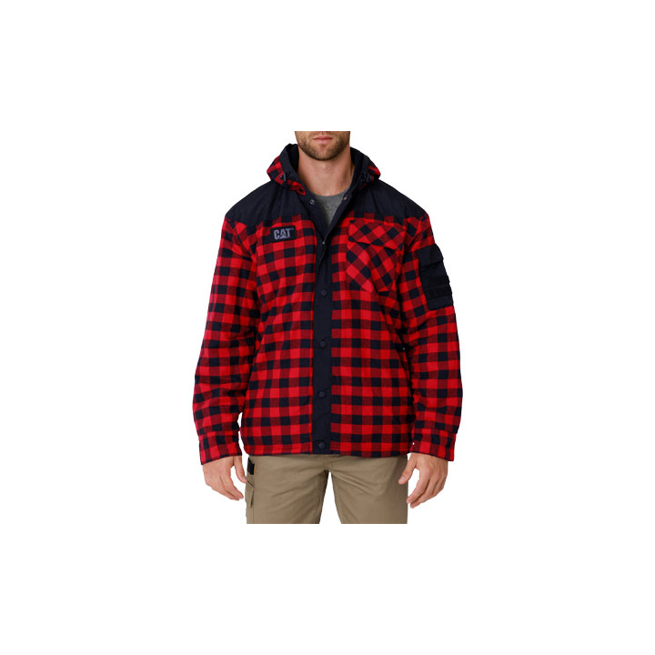 Caterpillar Sequoia Men's Jackets Red/Black | Cat-473596