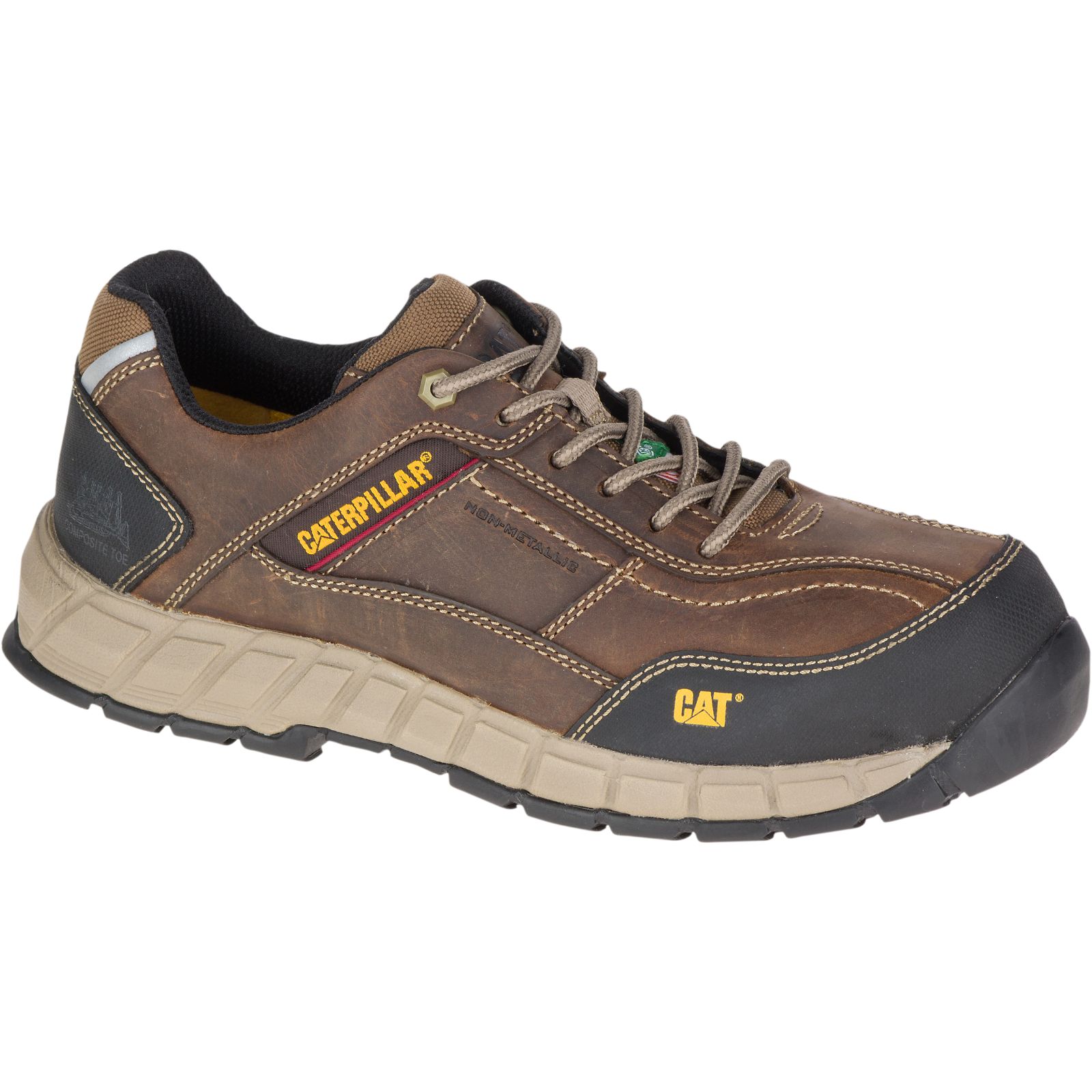 Caterpillar Streamline Leather Csa Composite Toe Men's Work Shoes Dark Beige | Cat-485910