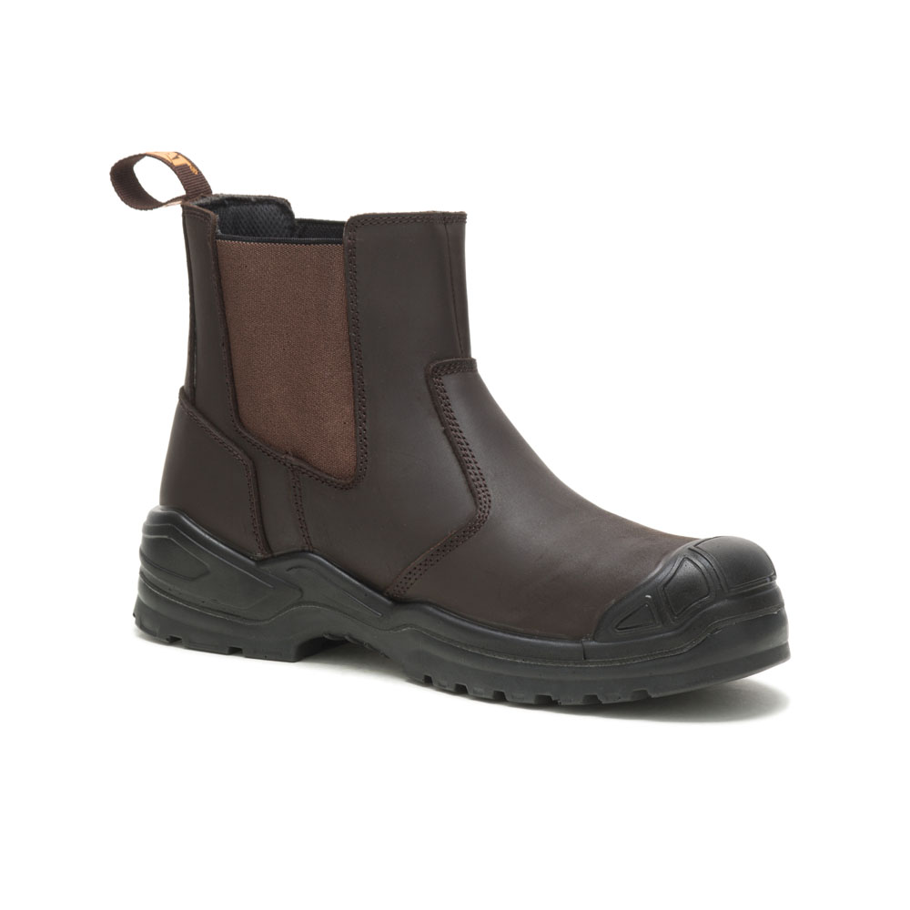 Caterpillar Striver Dealer Bump Astm Men's Safety Boots Brown | Cat-583946