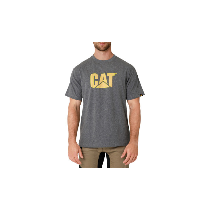 Caterpillar Tm Logo Men's T-Shirts Dark Grey | Cat-619037