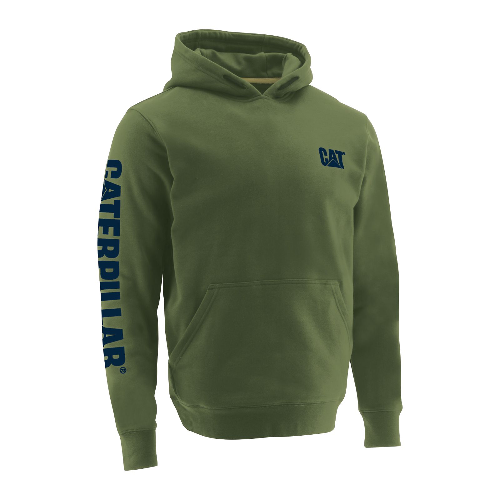 Caterpillar Trademark Banner Men's Hoodies Green | Cat-501692