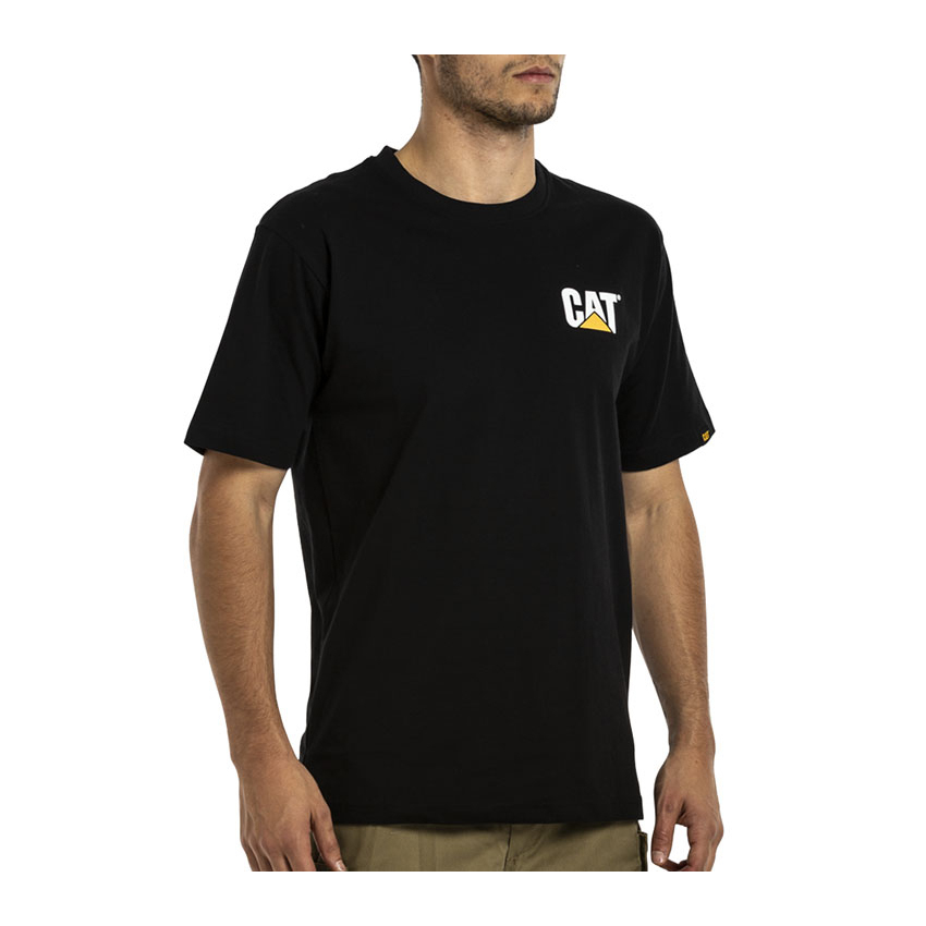 Caterpillar Trademark Men's T-Shirts Black | Cat-850967