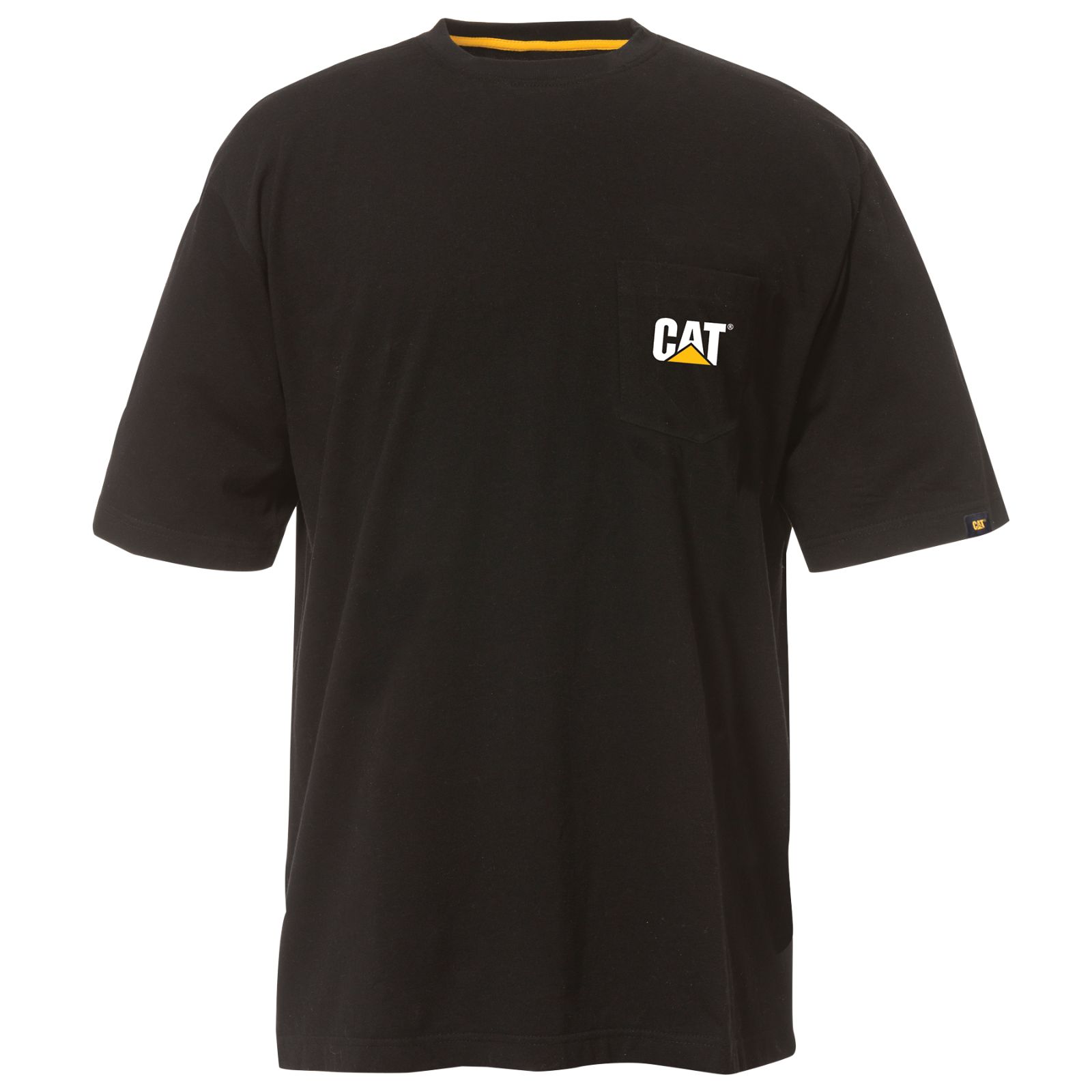 Caterpillar Trademark Pocket Men's T-Shirts Black | Cat-658241
