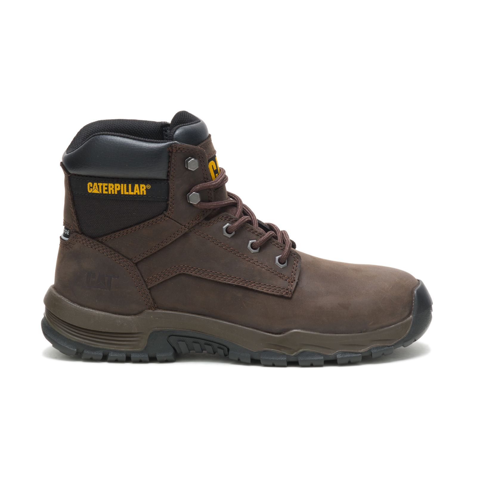 Caterpillar Upholder Waterproof Steel Toe Men's Steel Toe Boots Dark Chocolate | Cat-853204