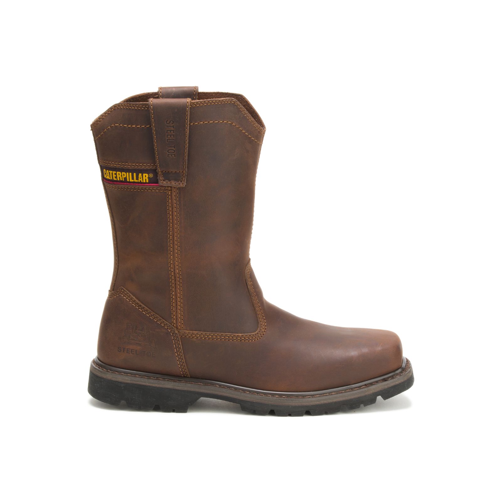Caterpillar Wellston Pull On Steel Toe Men's Steel Toe Boots Dark Brown | Cat-480792