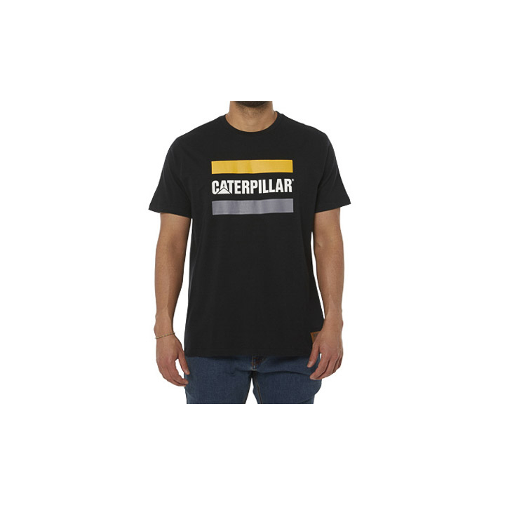 Caterpillar Work Logo Men's T-Shirts Black | Cat-932687