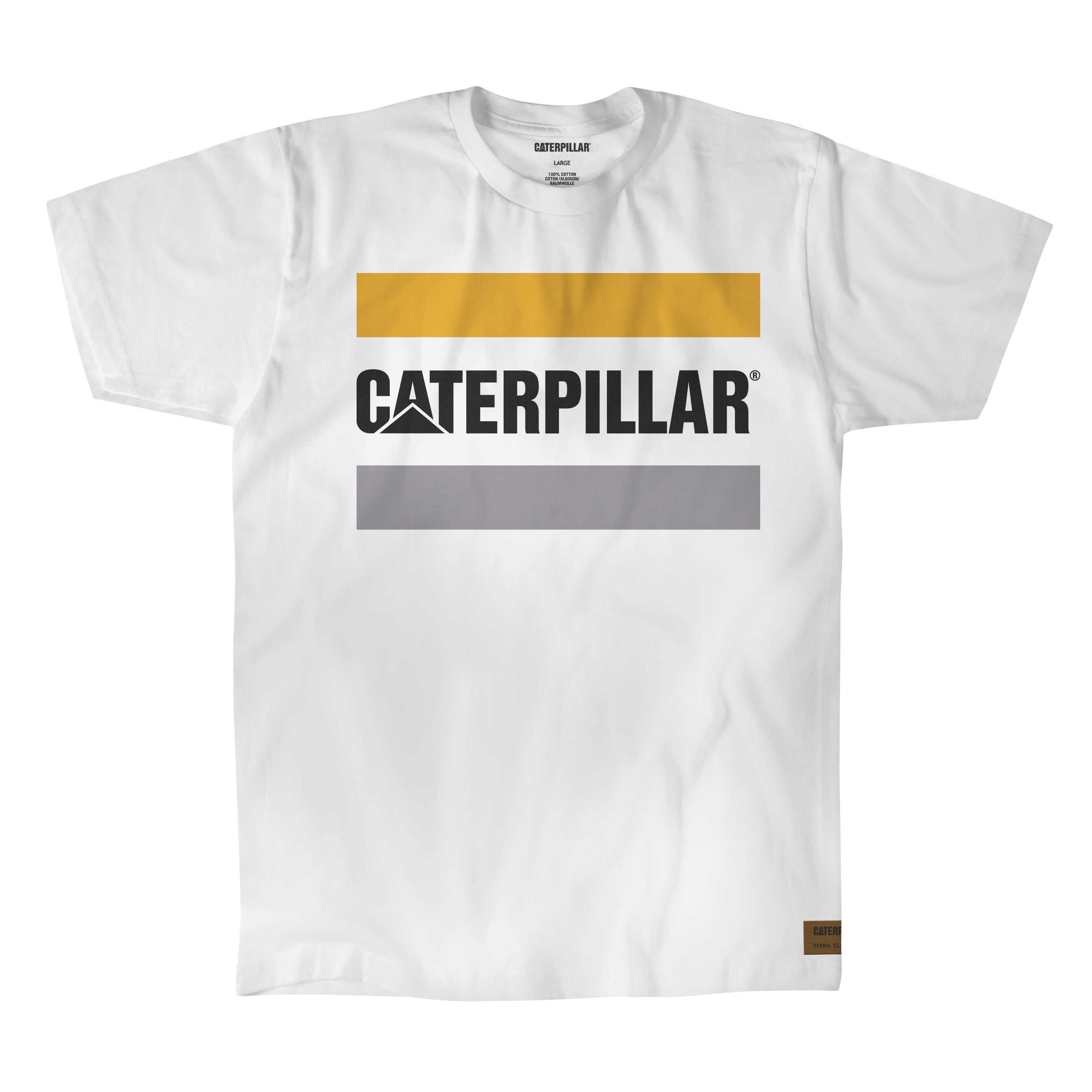 Caterpillar Work Logo Men's T-Shirts White | Cat-045289